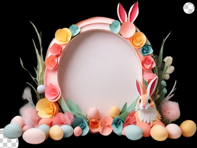 PSD a playful and vibrant easter display with bonny png transparent