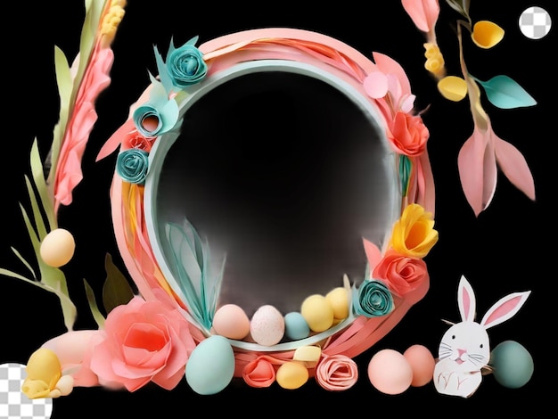 PSD a playful and vibrant easter display with bonny png transparent