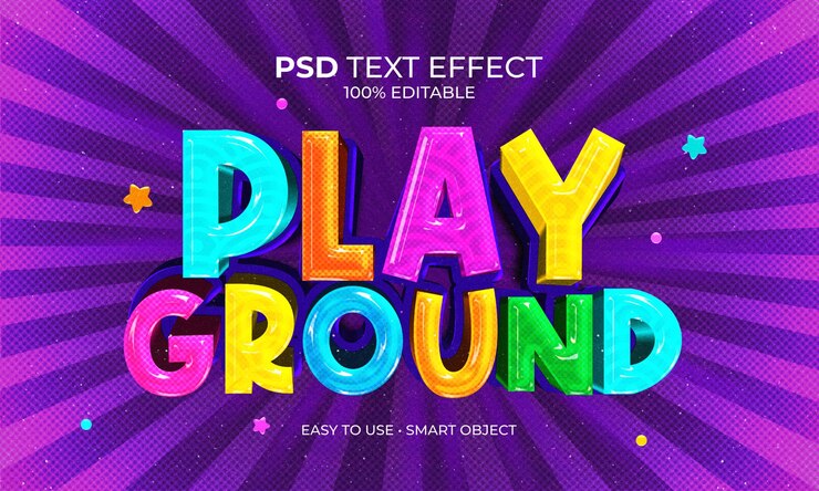 PLAYGROUND POP ART COLORFUL TEXT EFFECT