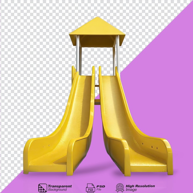 Playground slide detailed isolated on transparent background