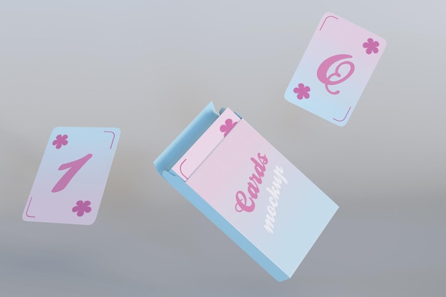 Mockup di scatole di carte da gioco