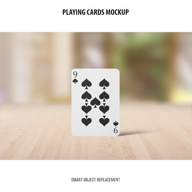 playing cards mockup