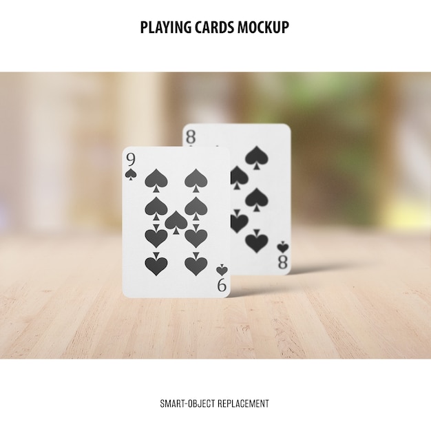 playing cards mockup