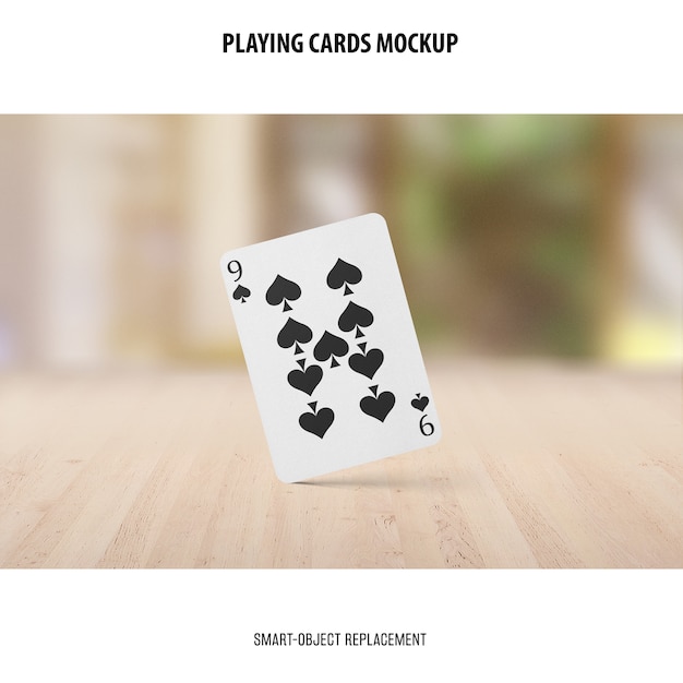 playing cards mockup