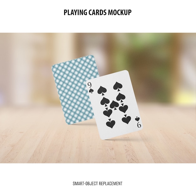 playing cards mockup