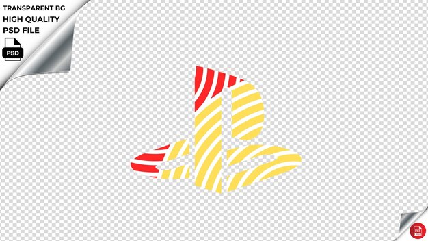 PSD playstation psd vector icon red yellow stripped psd transparent