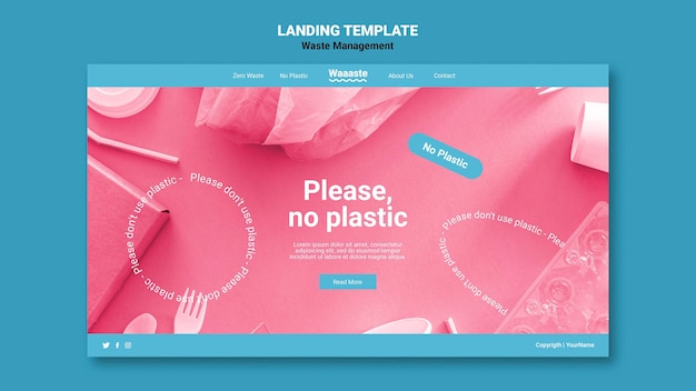 please no plastic landing page