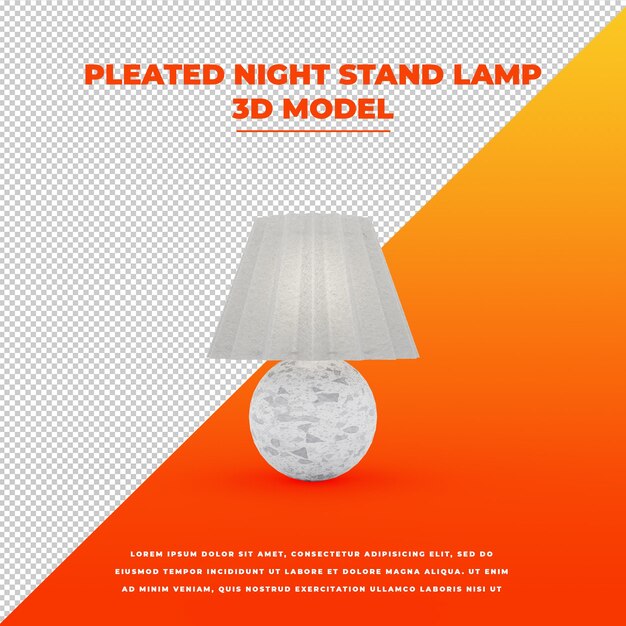 PSD pleated night stand lamp