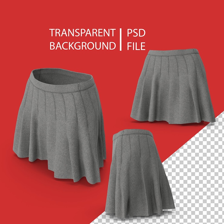 PSD 플리츠 스커트 png