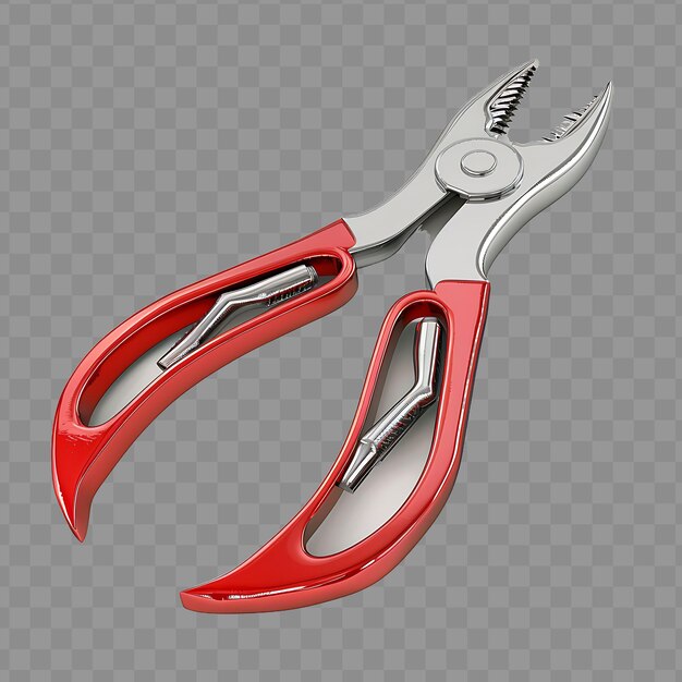 PSD pliers 3d icon with tool design and red color made with meta icon symbol render minimal simple art