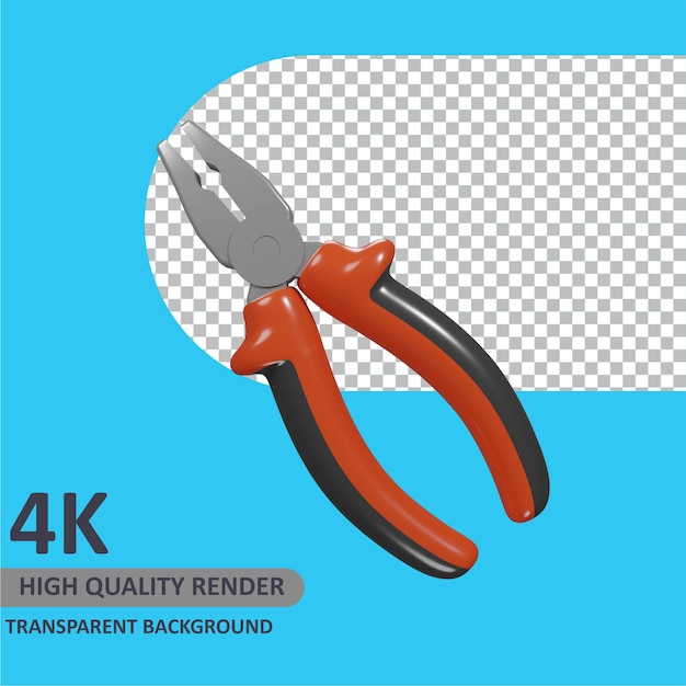 Pliers cartoon rendering 3d modeling