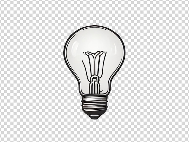 PSD plight bulb icon line art png transparent