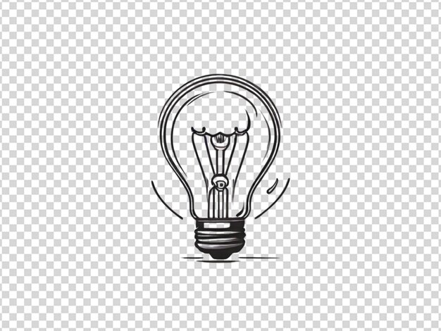 PSD plight bulb icon line art png transparent