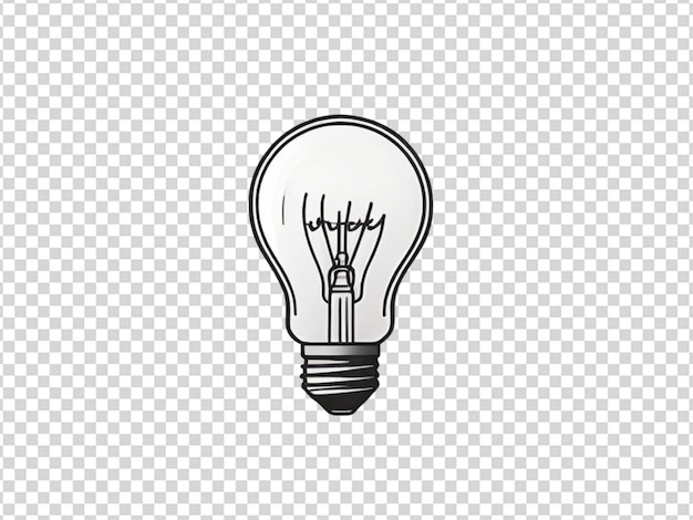 PSD plight bulb icon line art png transparent