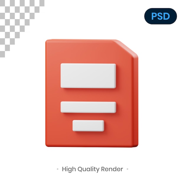 Plik 3d Render Ilustracja Premium Psd