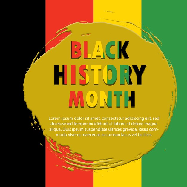 PSD plik psd black history month szablon projektu banera wektorowy black history month post design