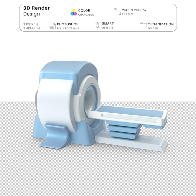 PSD plik psd do modelowania 3d skanera mri