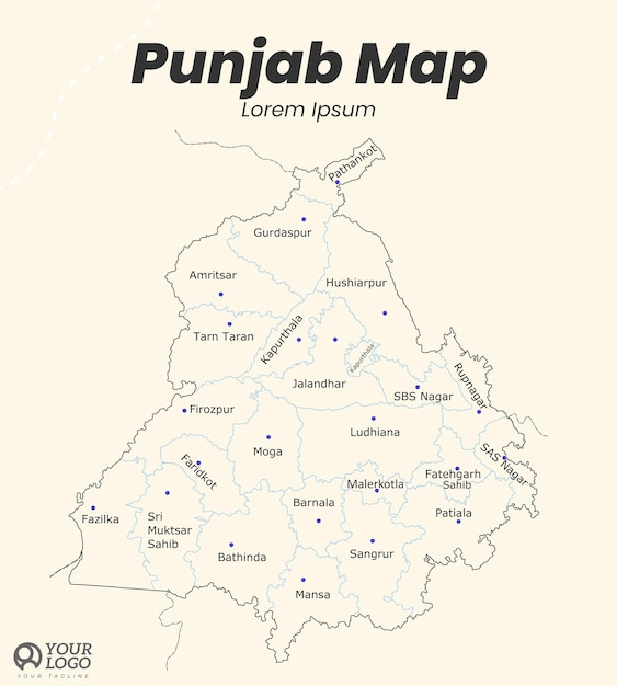 PSD plik psd mapy stanu punjab