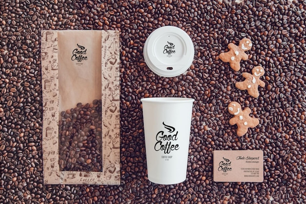 PSD plik psd mock up coffee branding