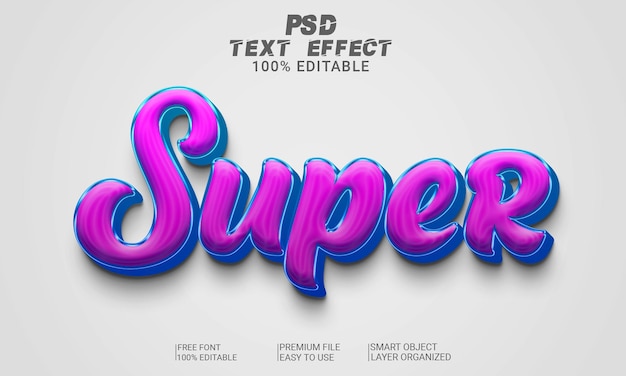 Plik Psd Z Efektem Tekstowym Super 3d