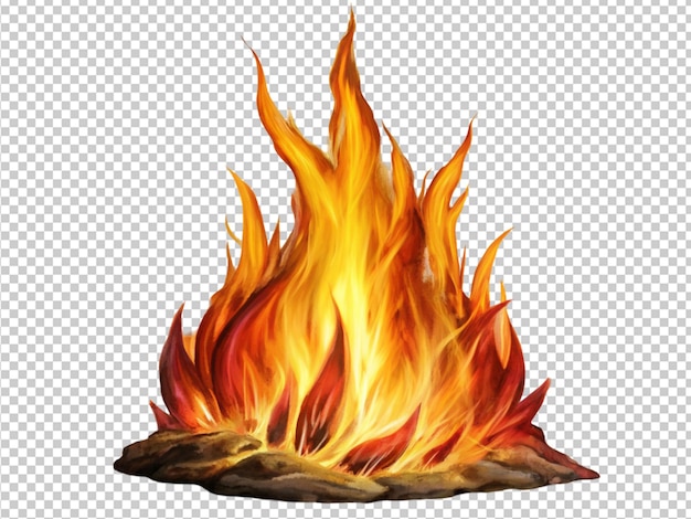 PSD płonące płomienie ognia