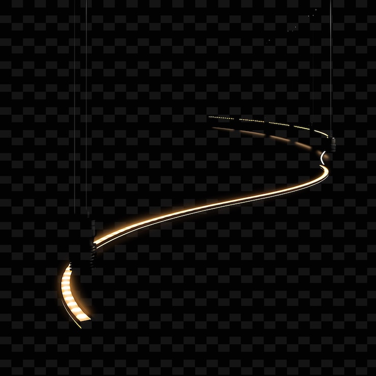 PSD plug in led track lights with warm white color black wires a y2k neon light decorative background