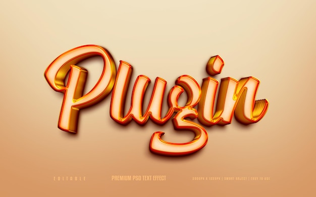 Plugin 3d redigerbar premium psd teksteffekt