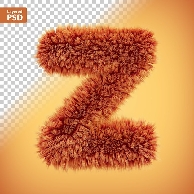 Pluizige 3D-letter