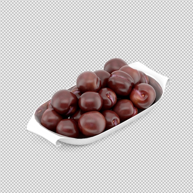 PSD plum 3d render