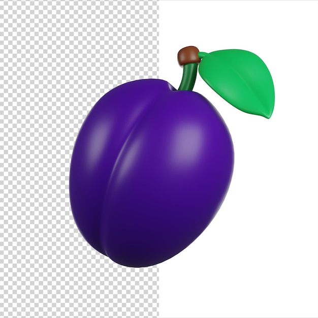 PSD plum 3d renderowanie ikony kasyna
