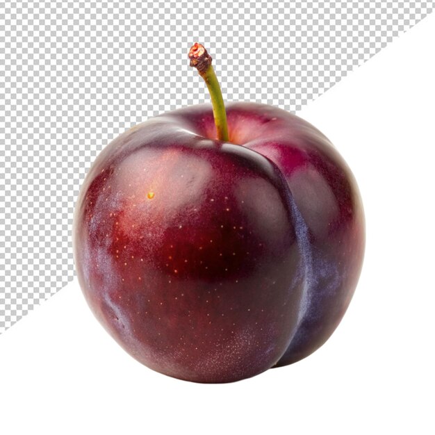 PSD plum fruit on transparent background