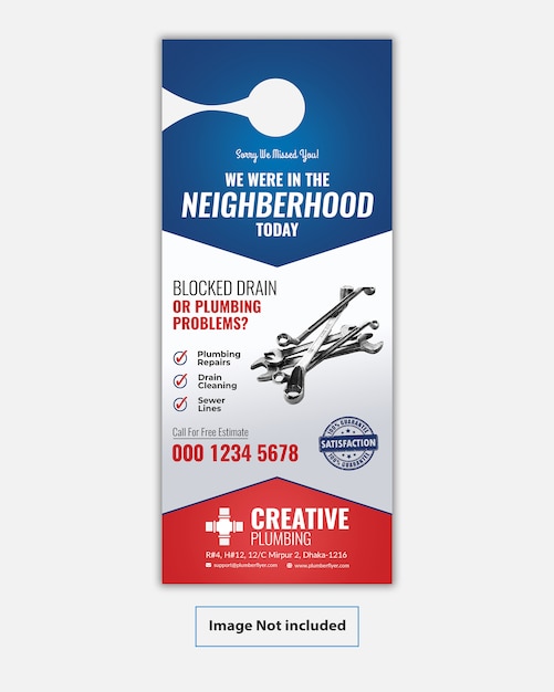 Plumber door hanger