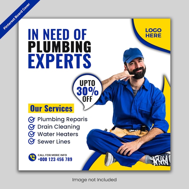 Plumbing Experts Pinterest Board Cover Post template