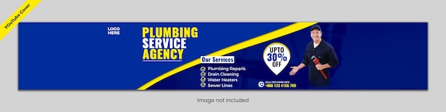 Plumbing Service YouTube Channel Cover Post template