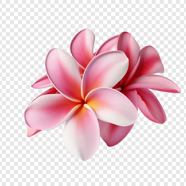 PSD 투명 한 배경에 고립 된 plumeria 꽃