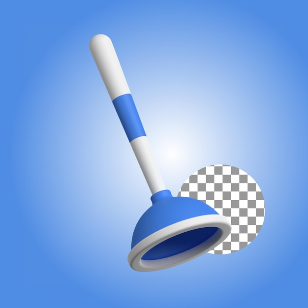 Plunger in 3d illustration