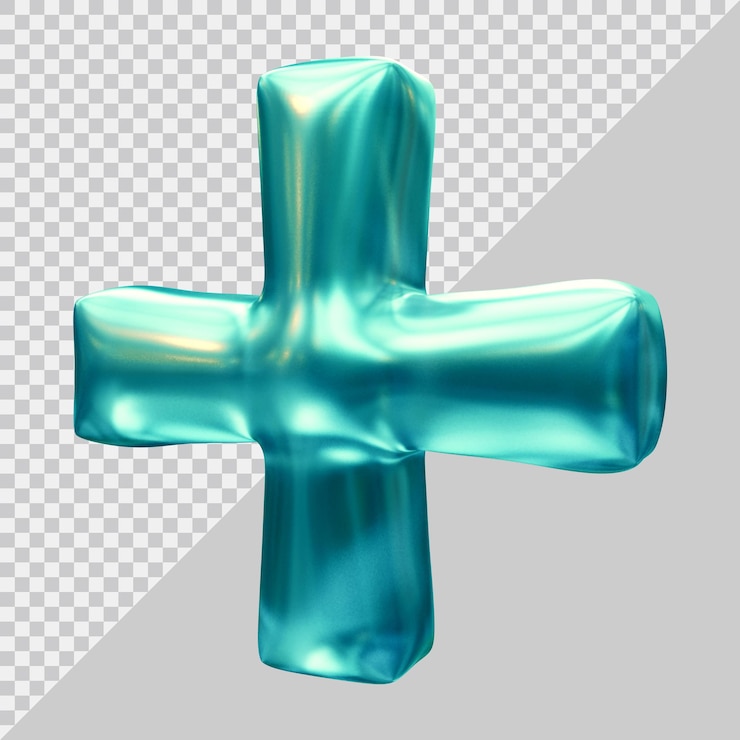 PSD plus sign in 3d render
