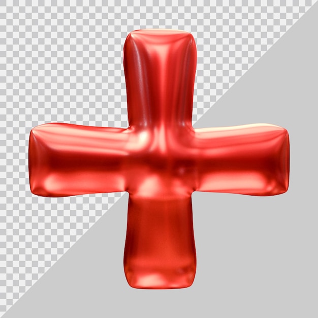 PSD segno più nel rendering 3d