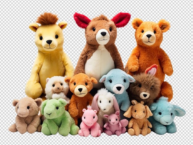 PSD plush animal puzzle png doorzichtig