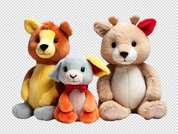 Plush animal puzzle png transparent