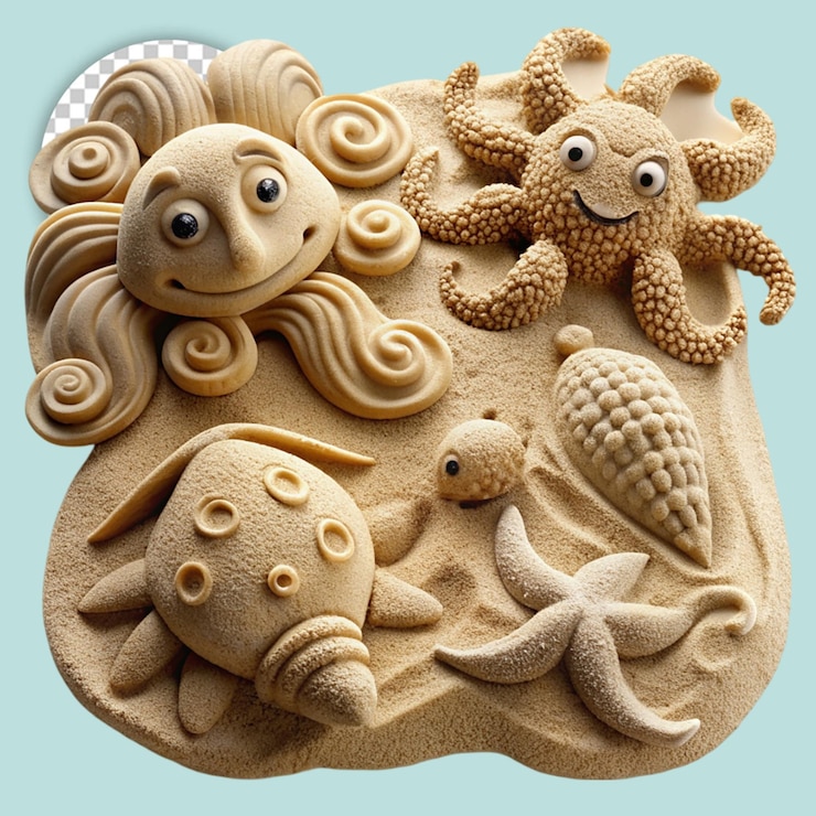 PSD plush octopus sweet infant toy on transparent background