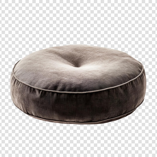 Plush Round Floor Cushion Dark Brown Velvet Texture Comfort