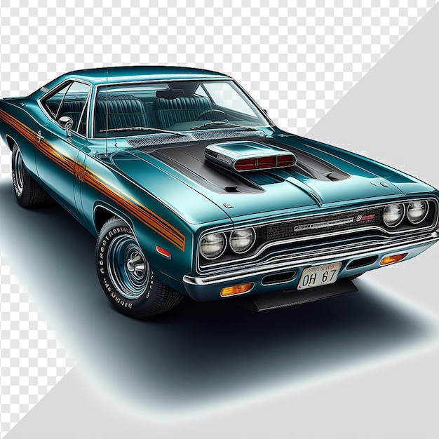 PSD 플리머스 로드 러너 (plymouth road runner) 는 투명한 배경에 있는 미국 자동차 png입니다.