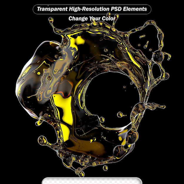 PSD płyn na czarnym tle