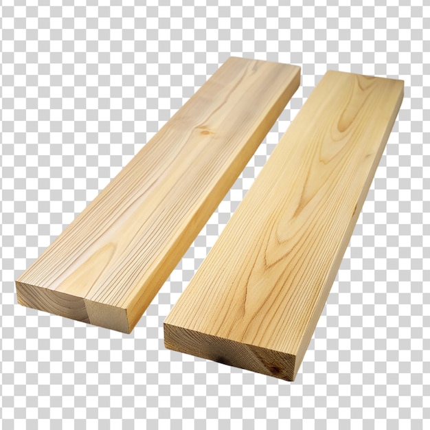 Płytka Drewniana I Drewno Wycięte Izolowane Na Przezroczystym Tle
