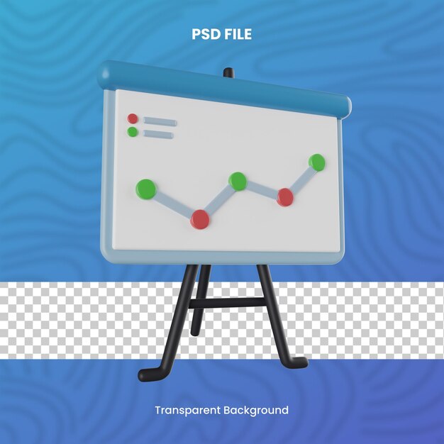 PSD płytka prezentacyjna 3d z przezroczystym tłem o wysokiej jakości renderowaniu