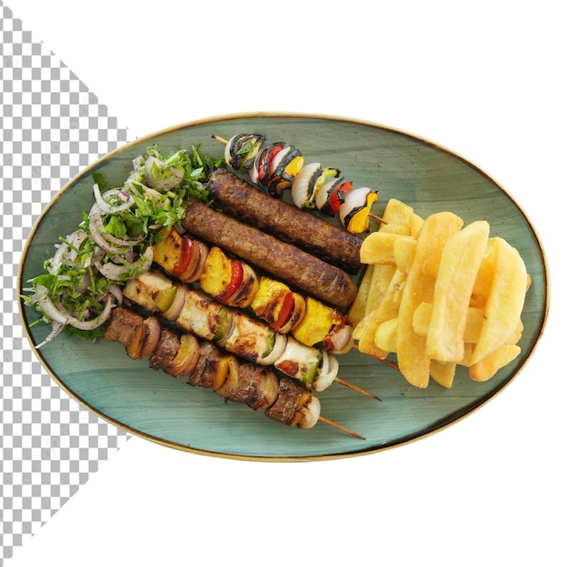 Płytka z kurczaka kebab
