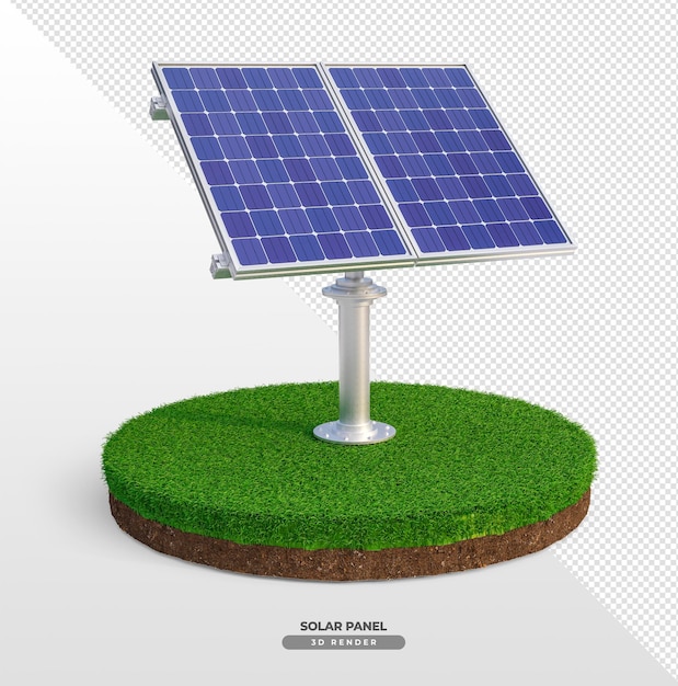 Płyty Solarne Na Aluminiowej Podstawie 3d Realistyczny Render