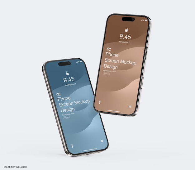 Pływający model ekranu telefonu