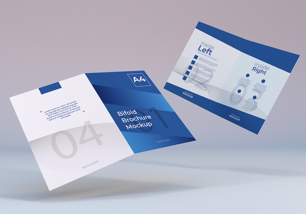 Pływający szablon makiety Bifold Broszura